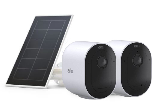 Arlo Pro 4 Wire-Free 4 Camera System has 2 Arlo Pro 4 Cameras + 1 Solor Panel Charger